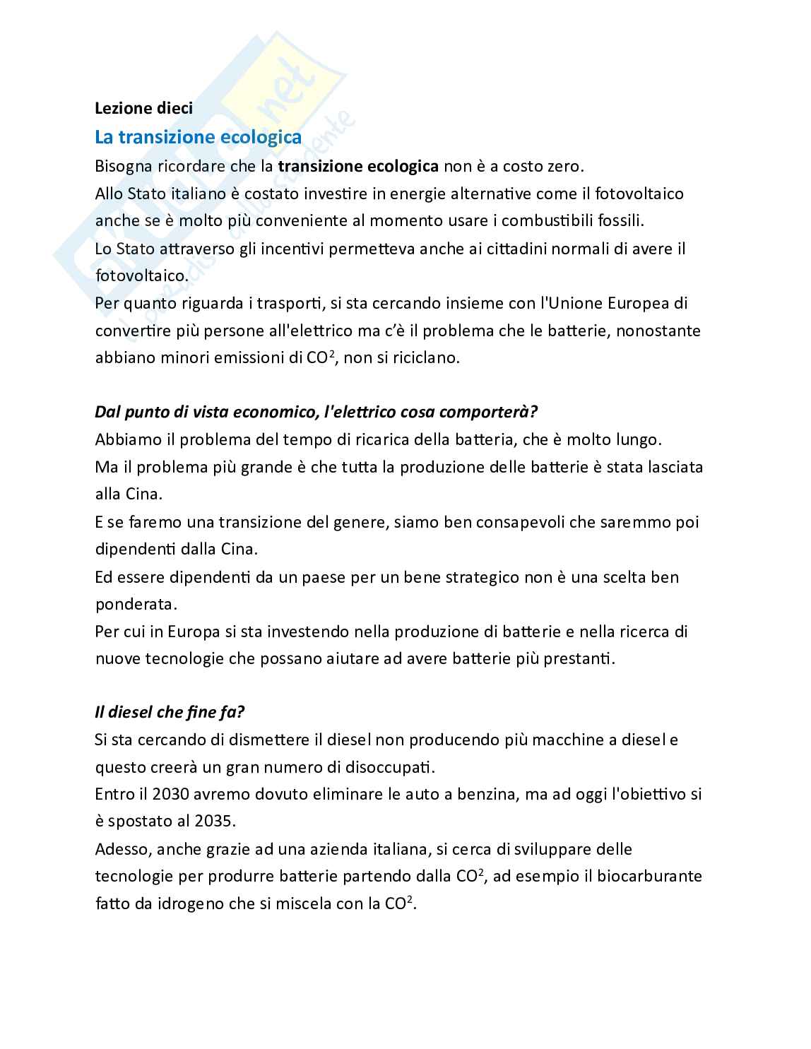 Risorse e ambiente - Parte 4 - La green economy Pag. 6