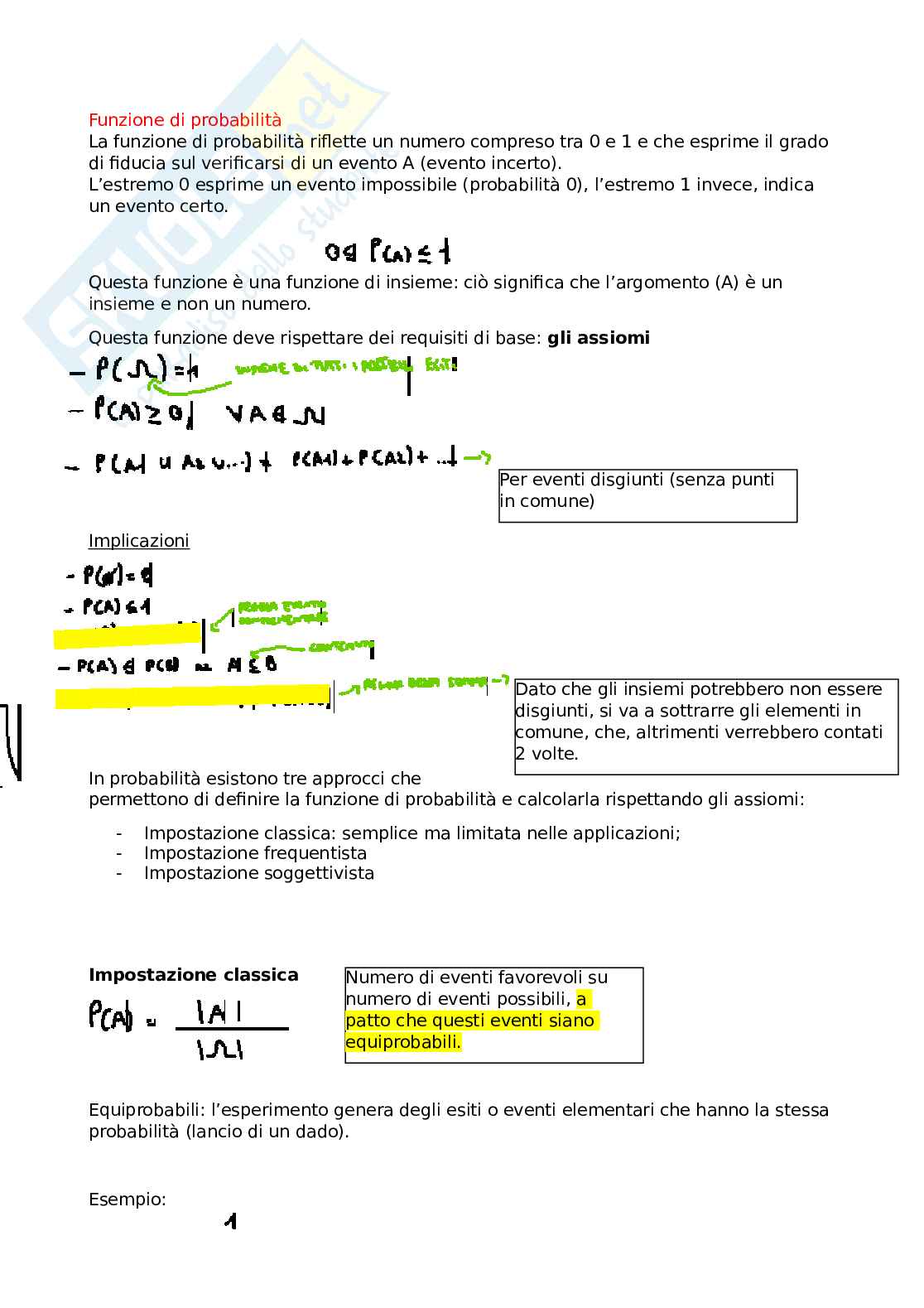 Appunti Statistica descrittiva Pag. 1