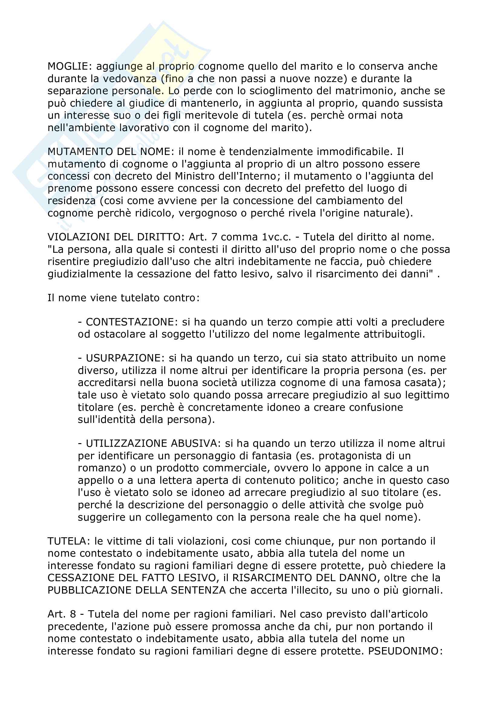 Riassunto esame Diritto Privato, libro consigliato Manuale di Diritto Privato, Torrente Pag. 41