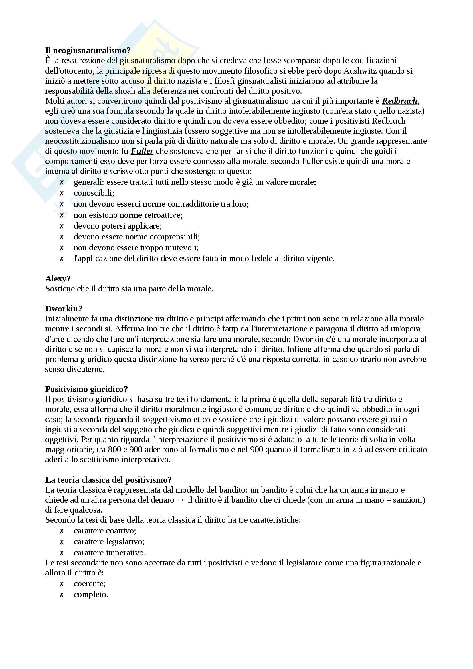Domande e risposte (appunti) primo compito di filosofia del diritto Pag. 2
