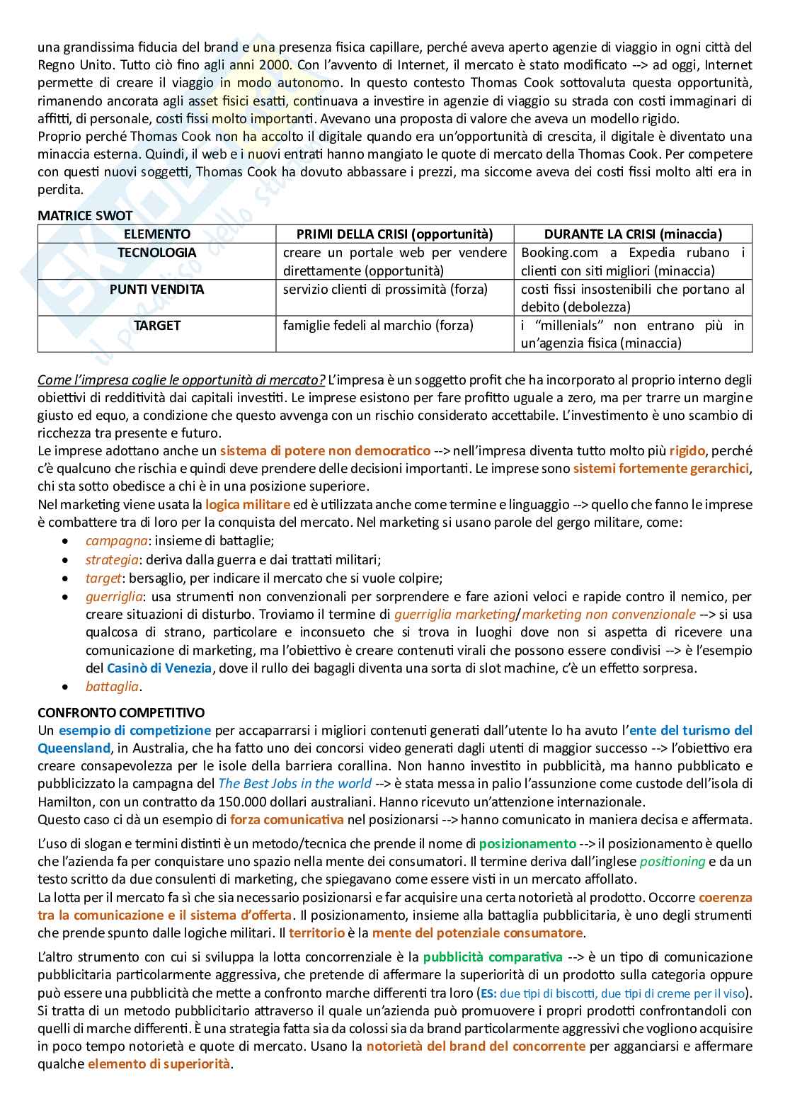 Principi di marketing turistico + integrazione libro  Pag. 11