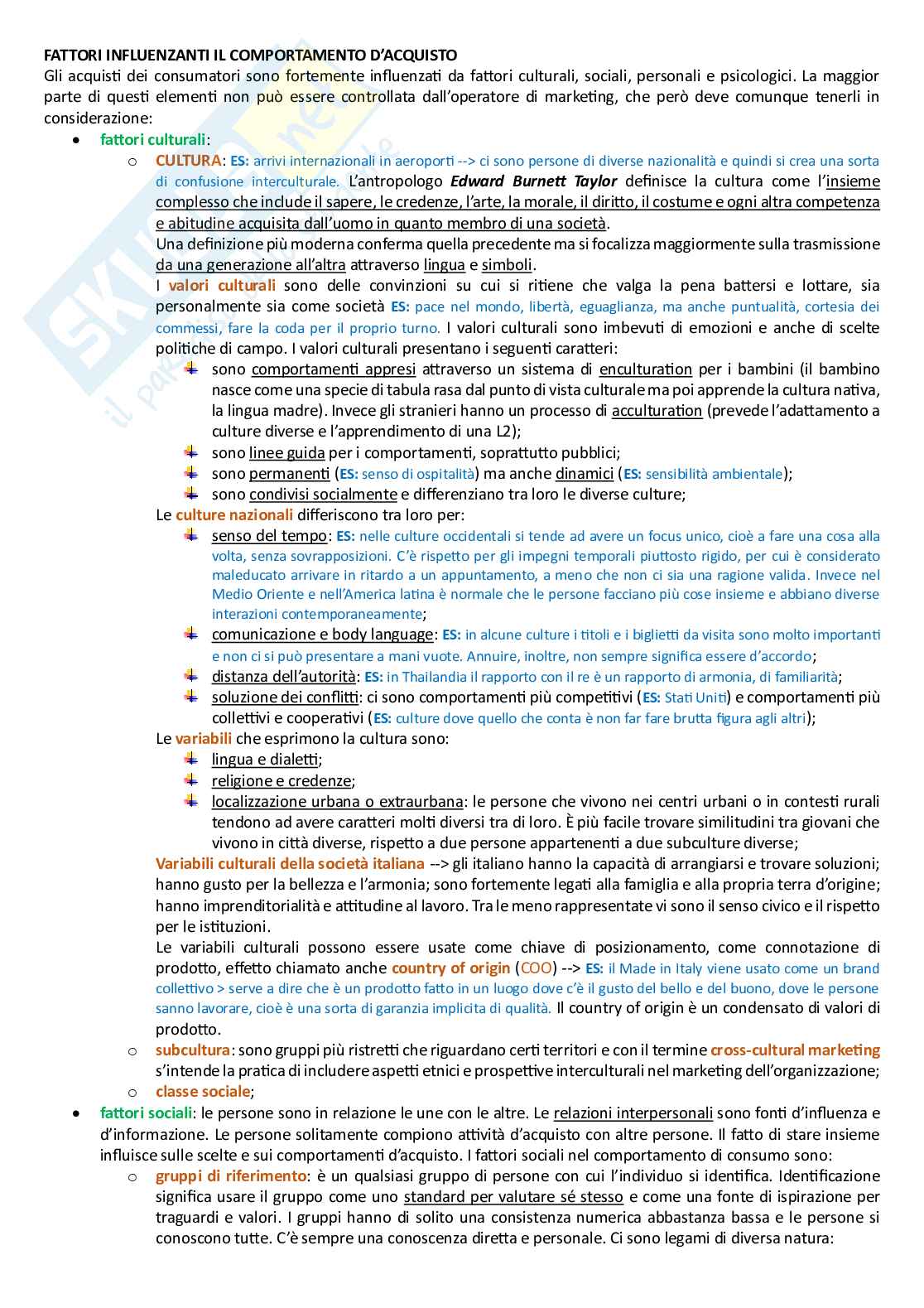 Principi di marketing turistico + integrazione libro  Pag. 56