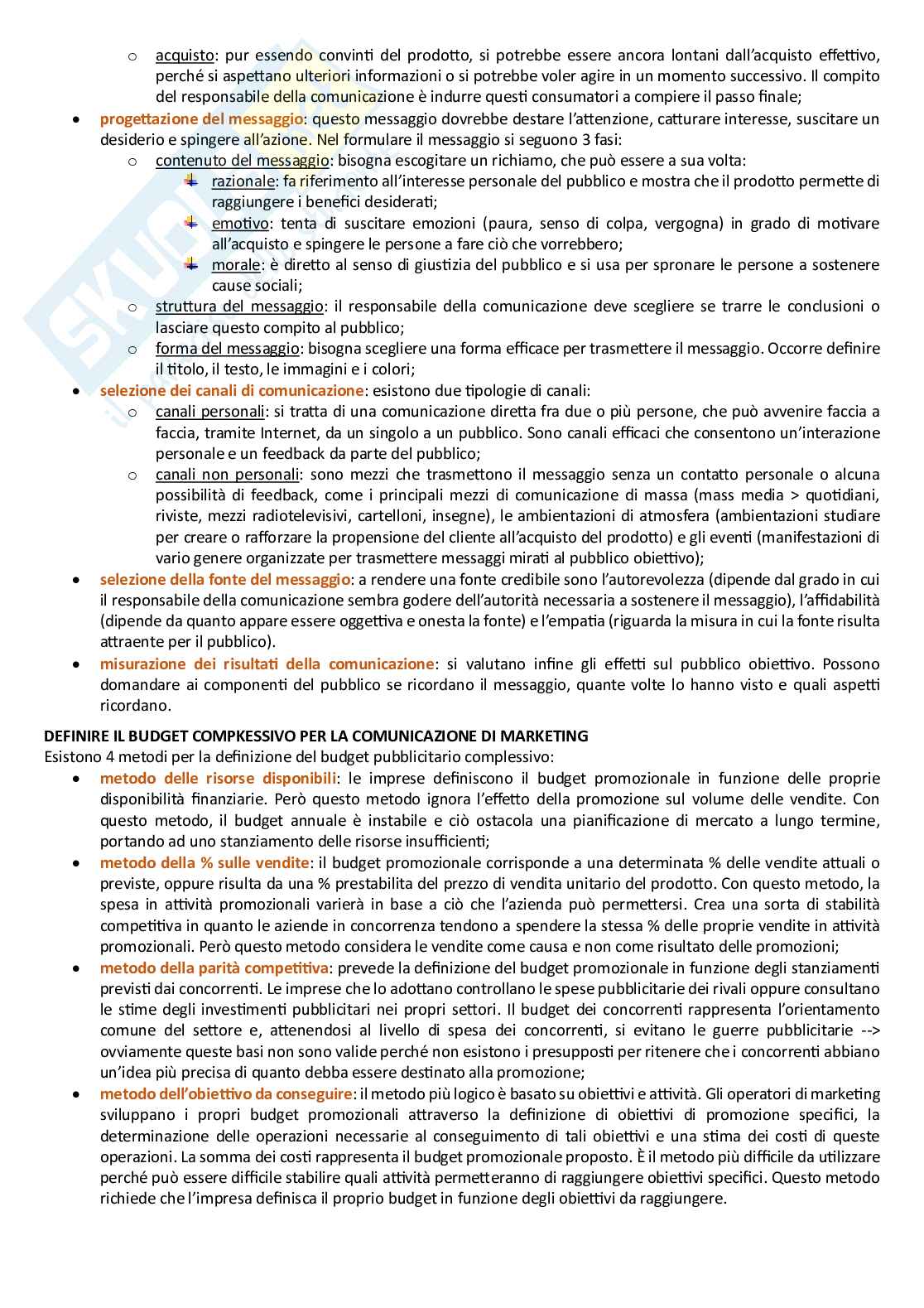 Principi di marketing turistico + integrazione libro  Pag. 76