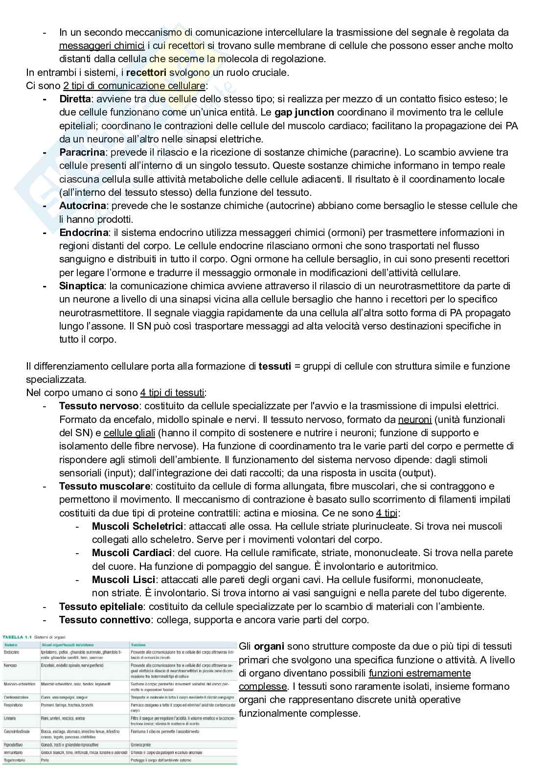 Riassunto esame Neuroscienze cognitive, Prof. Pellicciari Maria Concetta, libro consigliato Neuroscienze, Esplorando il cervello, Bear, Connors, Paradiso Pag. 11