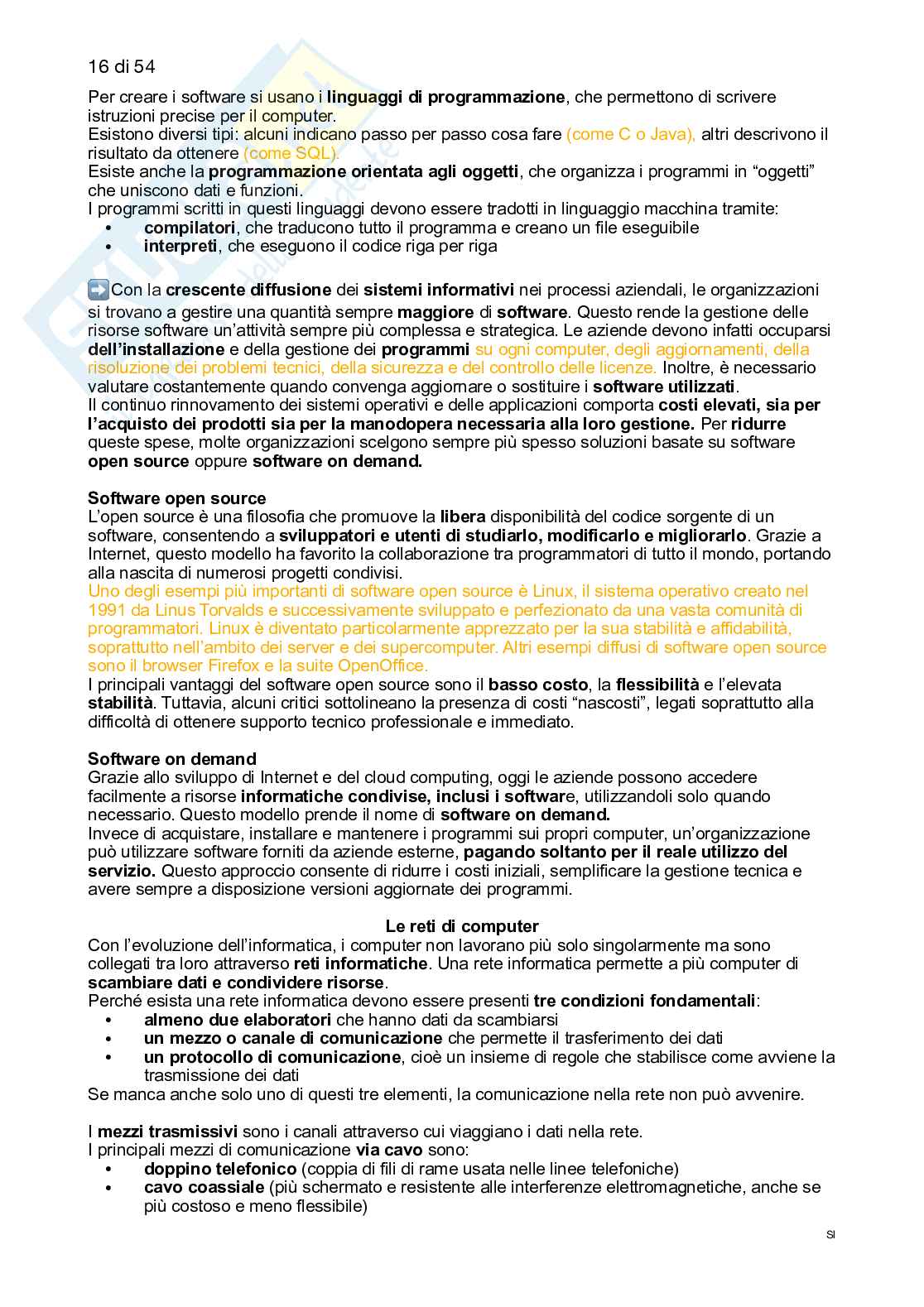 Sistemi informativi e trend digitali Pag. 16