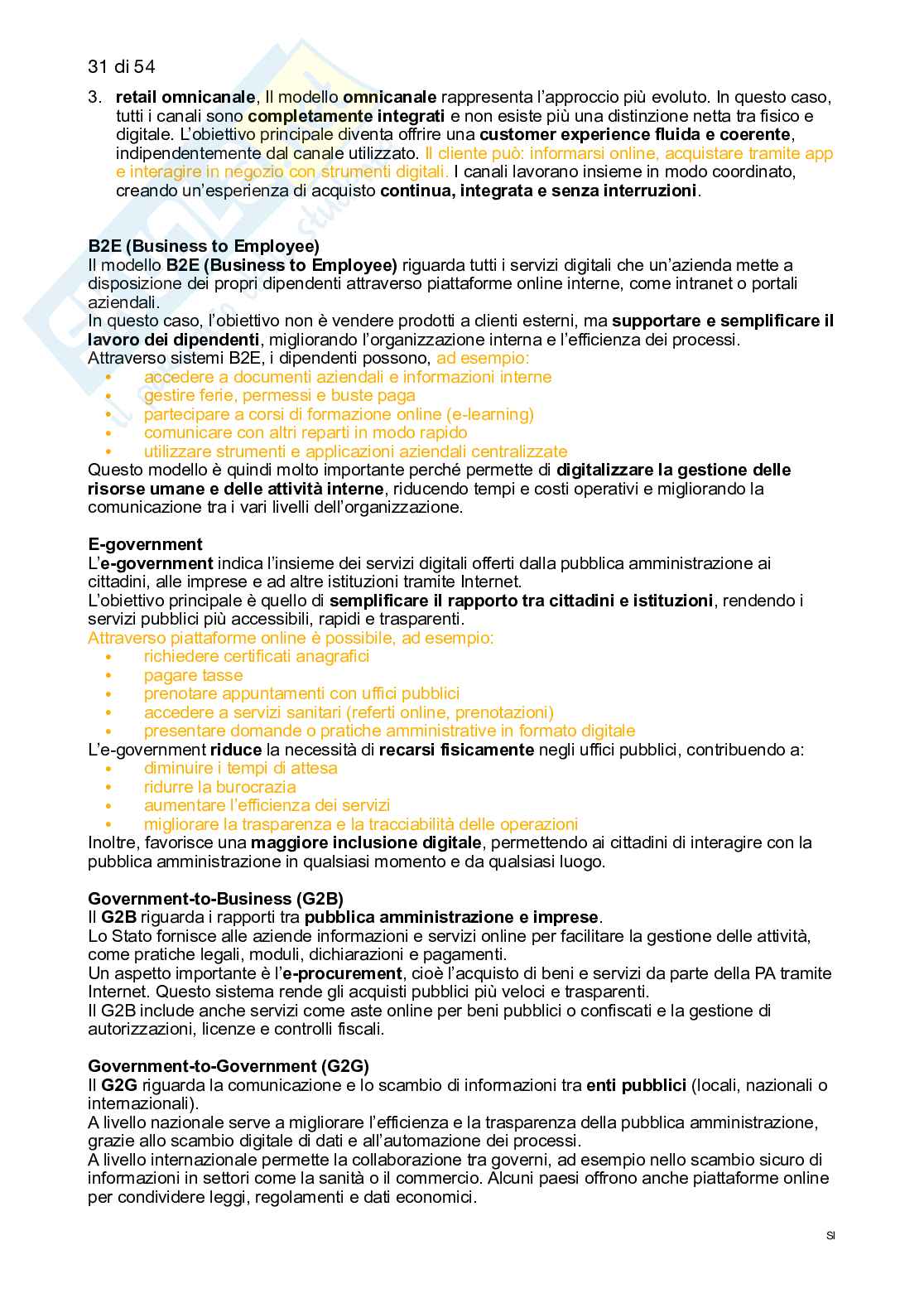 Sistemi informativi e trend digitali Pag. 31