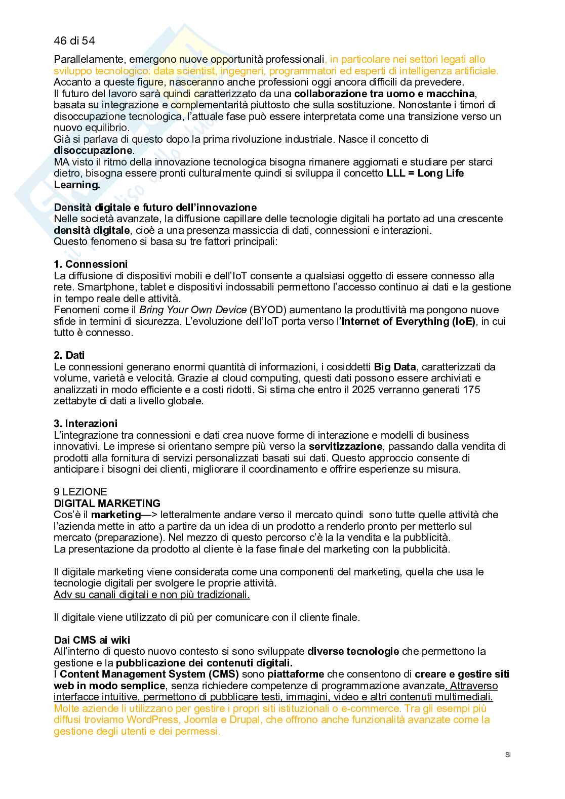 Sistemi informativi e trend digitali Pag. 46