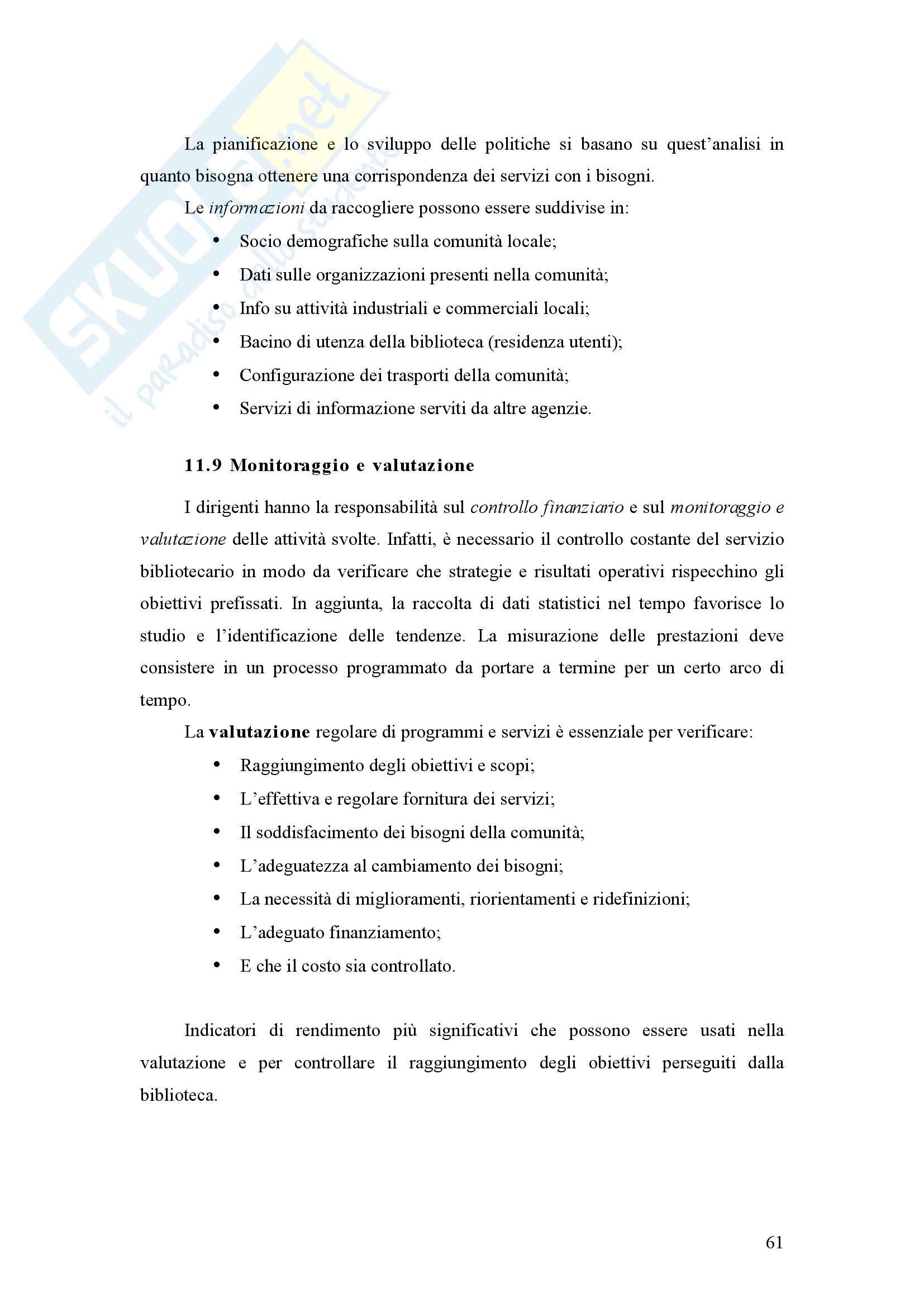Riassunto esame Bibliografia e Biblioteconomia, prof. Tinti, libro consigliato Il Nuovo Manuale del Bibliotecario, Ardone Pag. 61