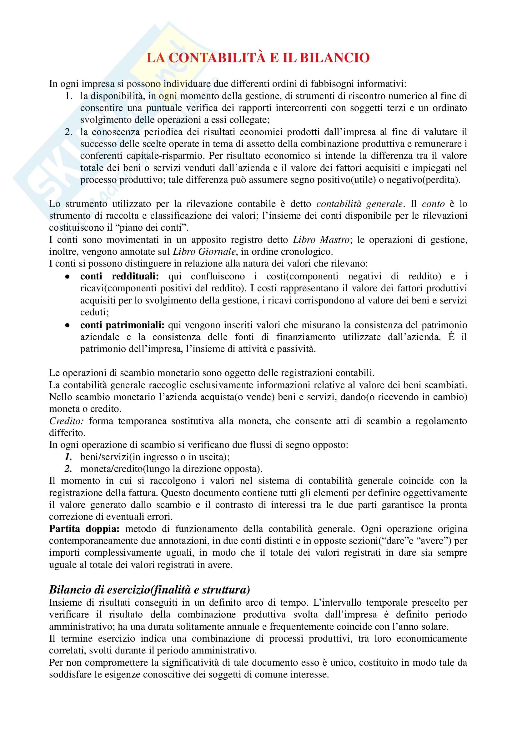 Contabilità e bilancio Pag. 1