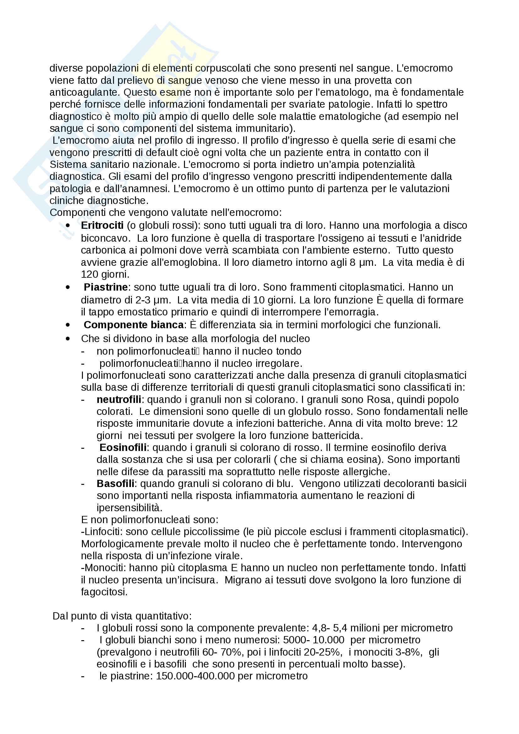 Esame emocromocitometrico Pag. 2