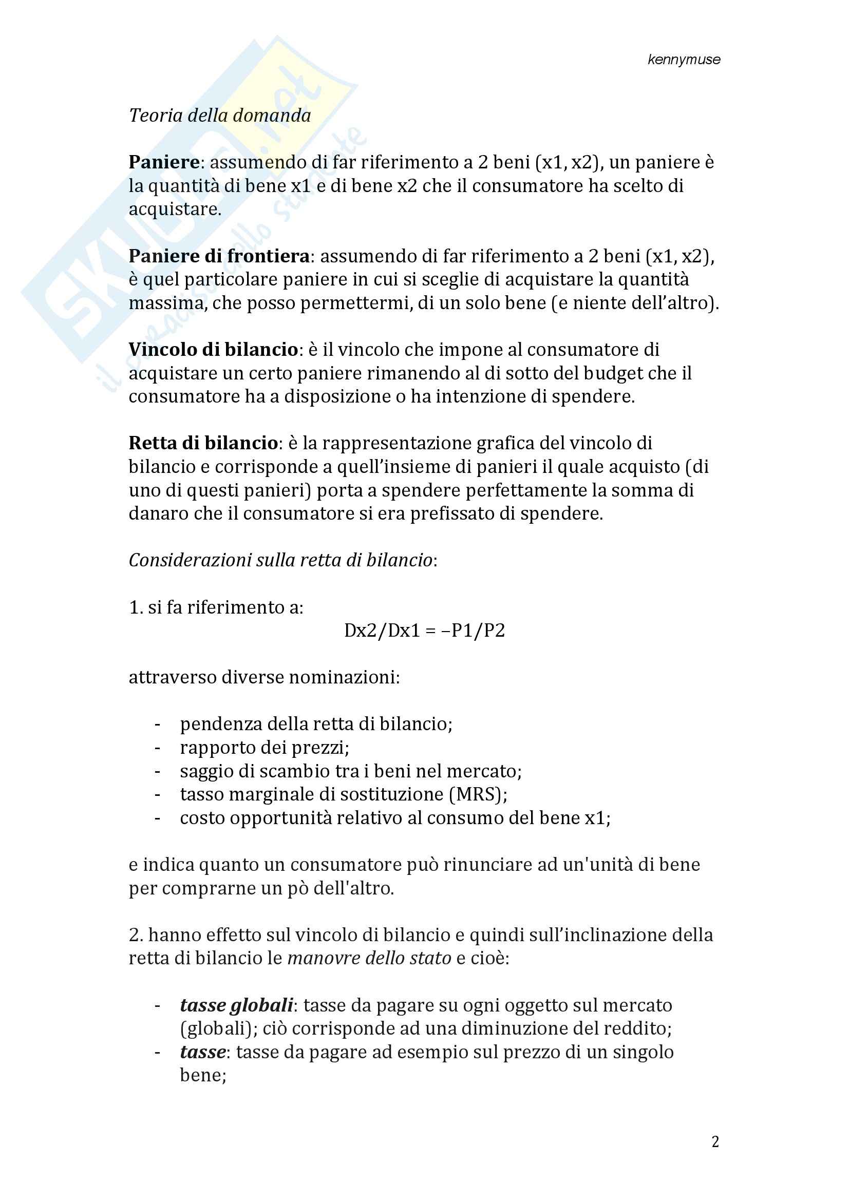 Nozioni microeconomia, Economia applicata all'ingegneria Pag. 2