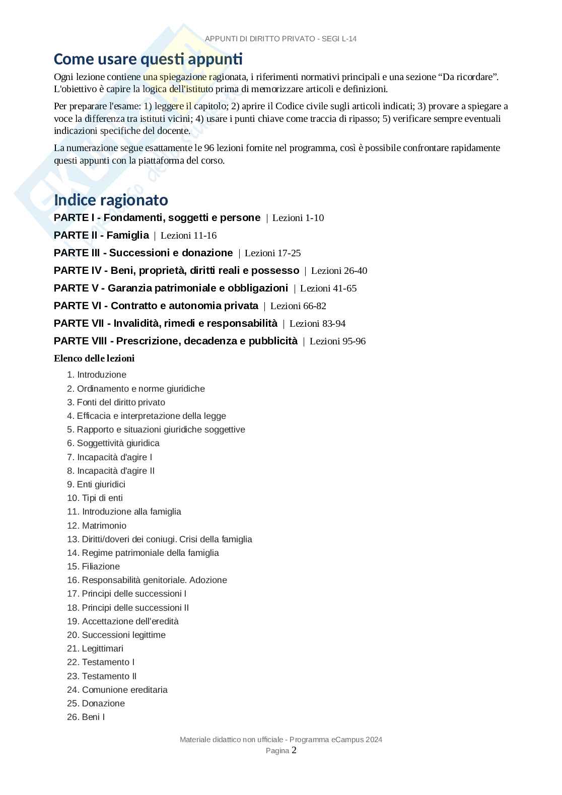Appunti esame Diritto privato Pag. 2
