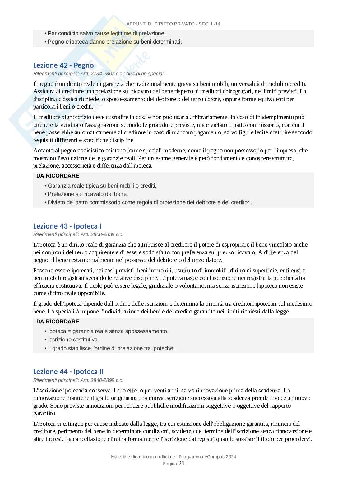Appunti esame Diritto privato Pag. 21