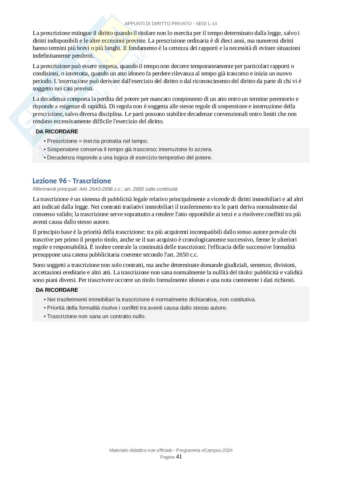 Appunti esame Diritto privato Pag. 41