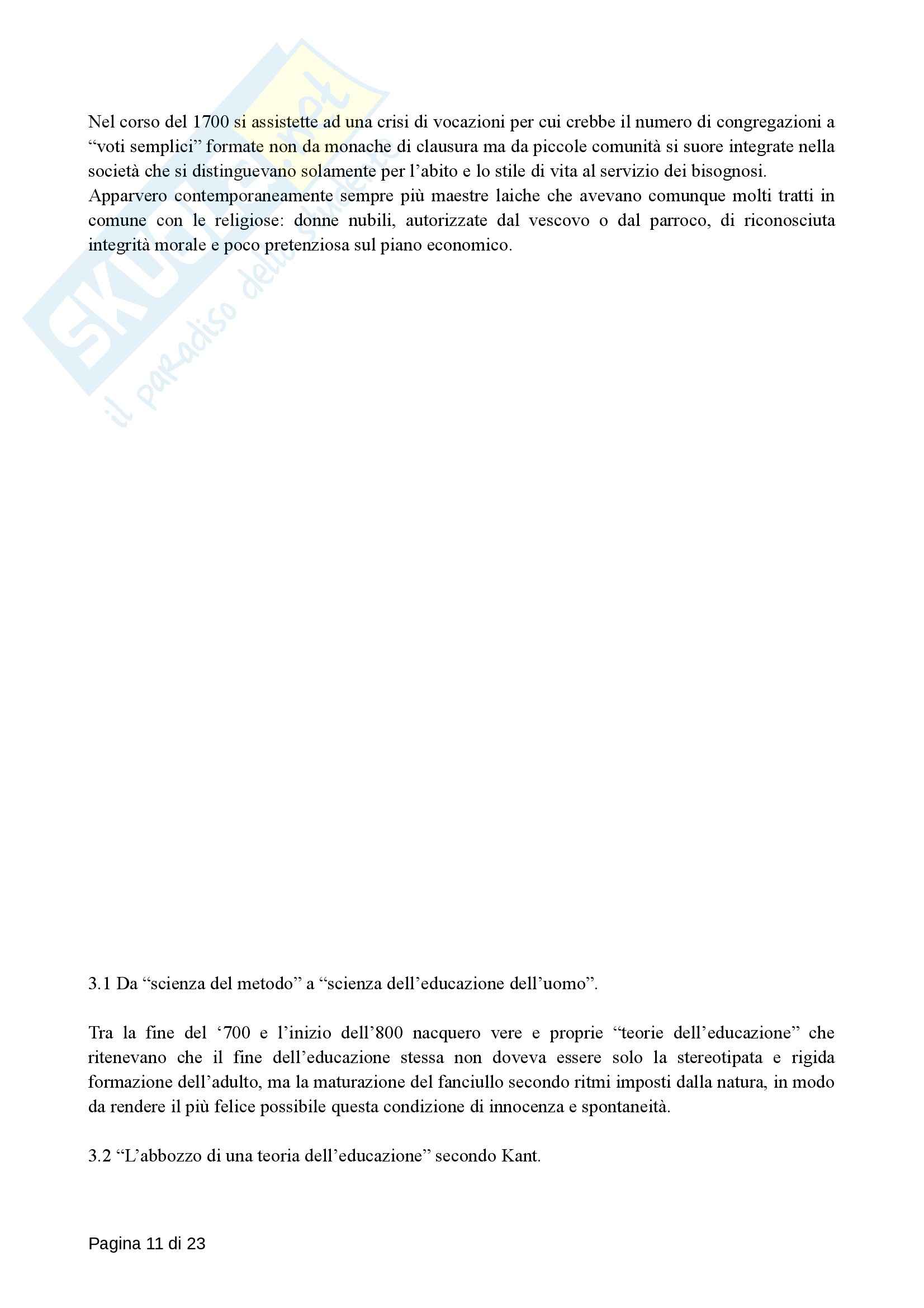 Riassunto esame Storia della Pedagogia, prof. Morandini, libro consigliato L'Educazione nell'Europa Moderna, Chiosso Pag. 11