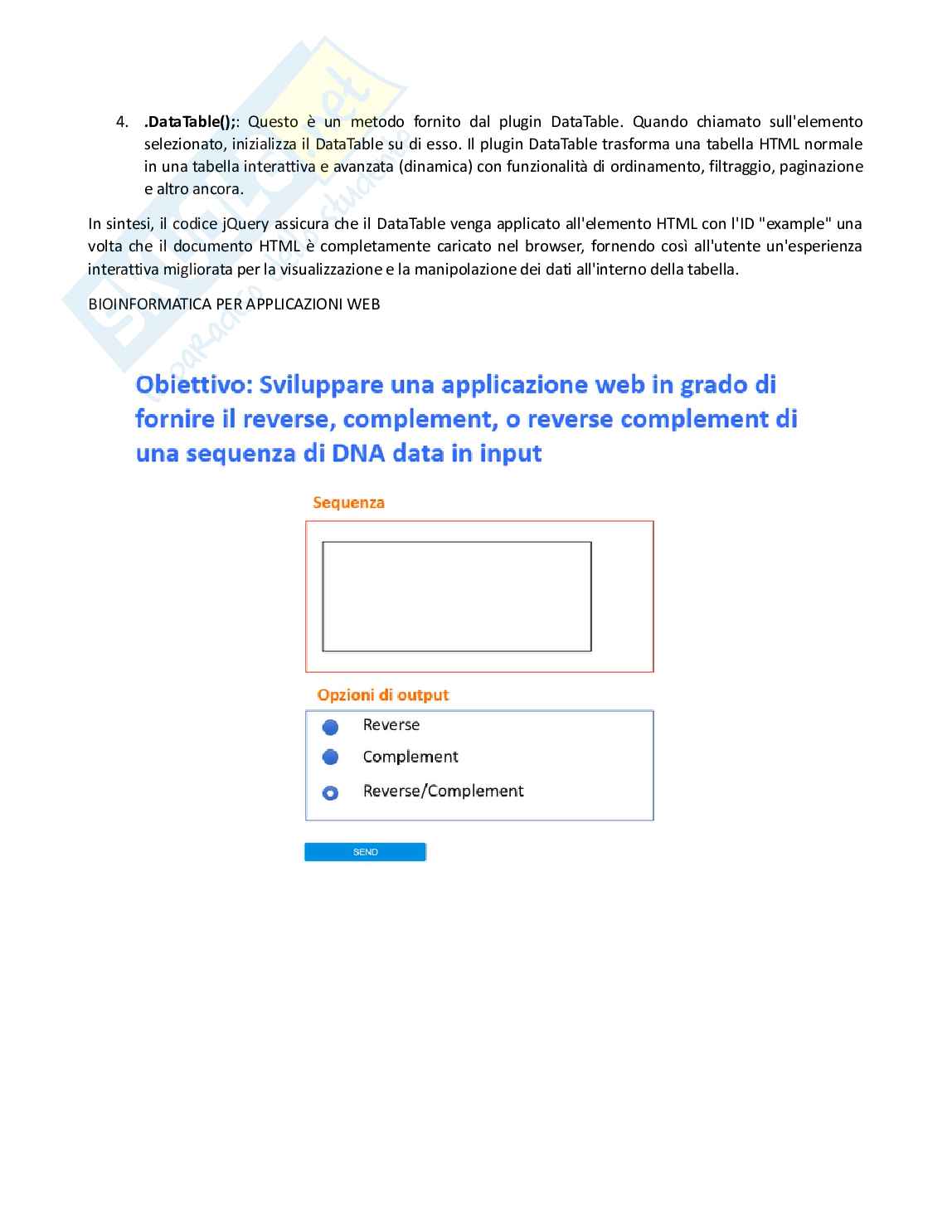 Applicazioni Web per la biomedicina Pag. 91
