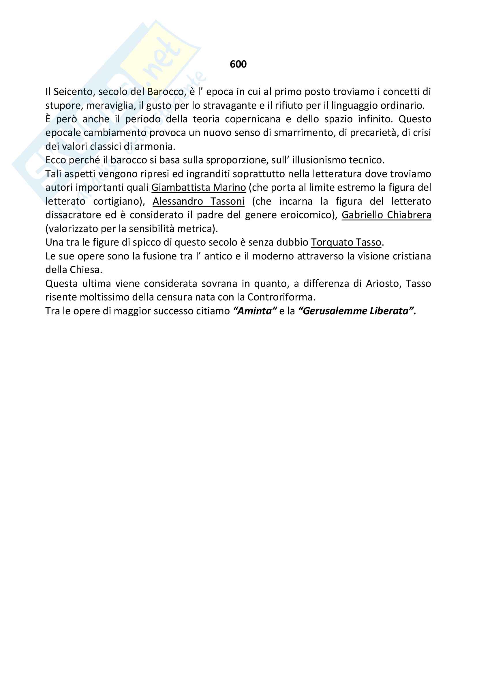 Storia completa della letteratura italiana Pag. 6