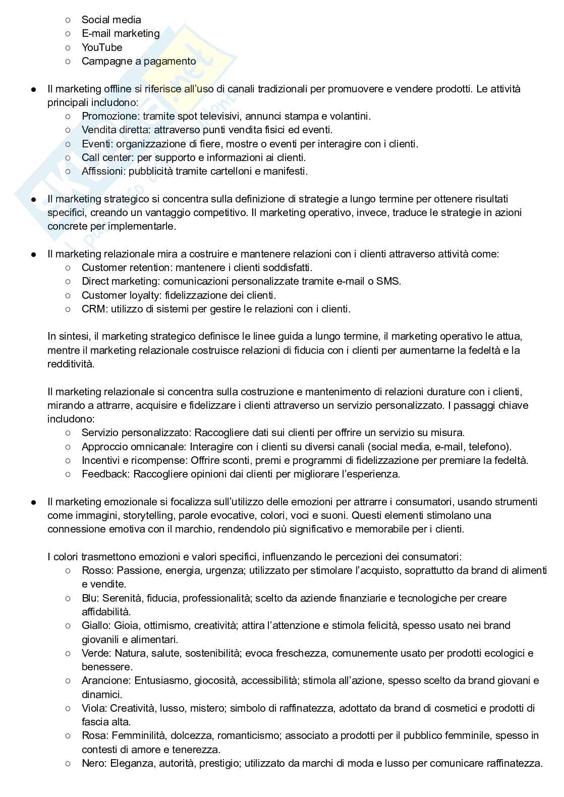 Appunti esame Strategie di marketing e comunicazione d'impresa Pag. 16