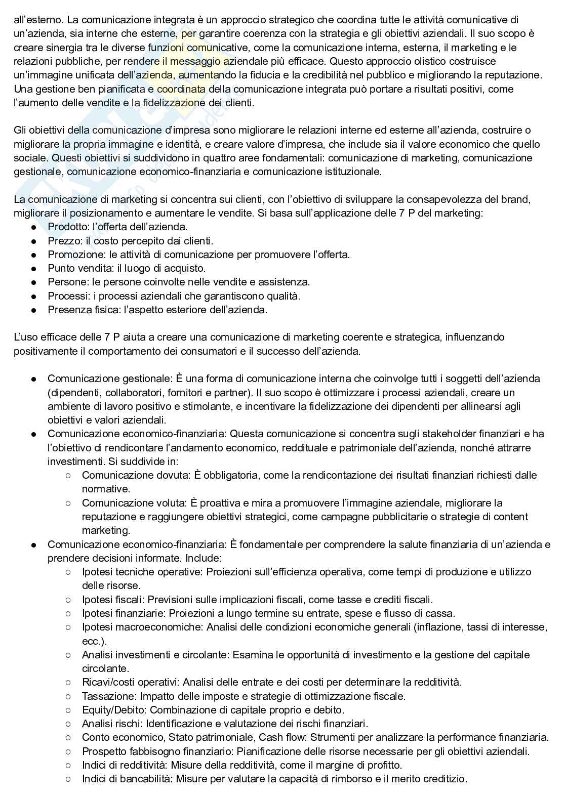 Appunti esame Strategie di marketing e comunicazione d'impresa Pag. 6