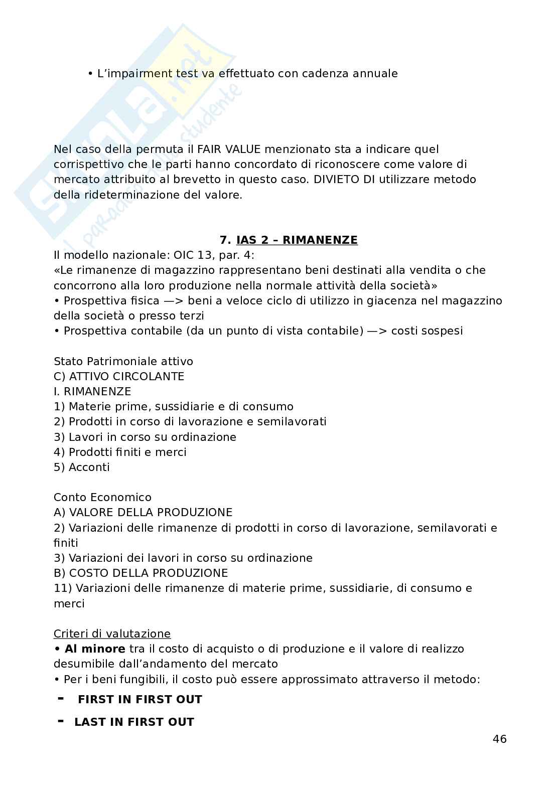 Bilancio nazionale e IFRS nelle imprese  Pag. 46