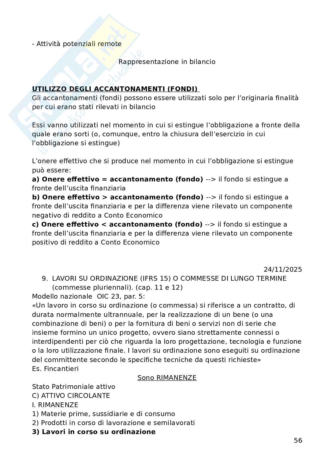 Bilancio nazionale e IFRS nelle imprese  Pag. 56