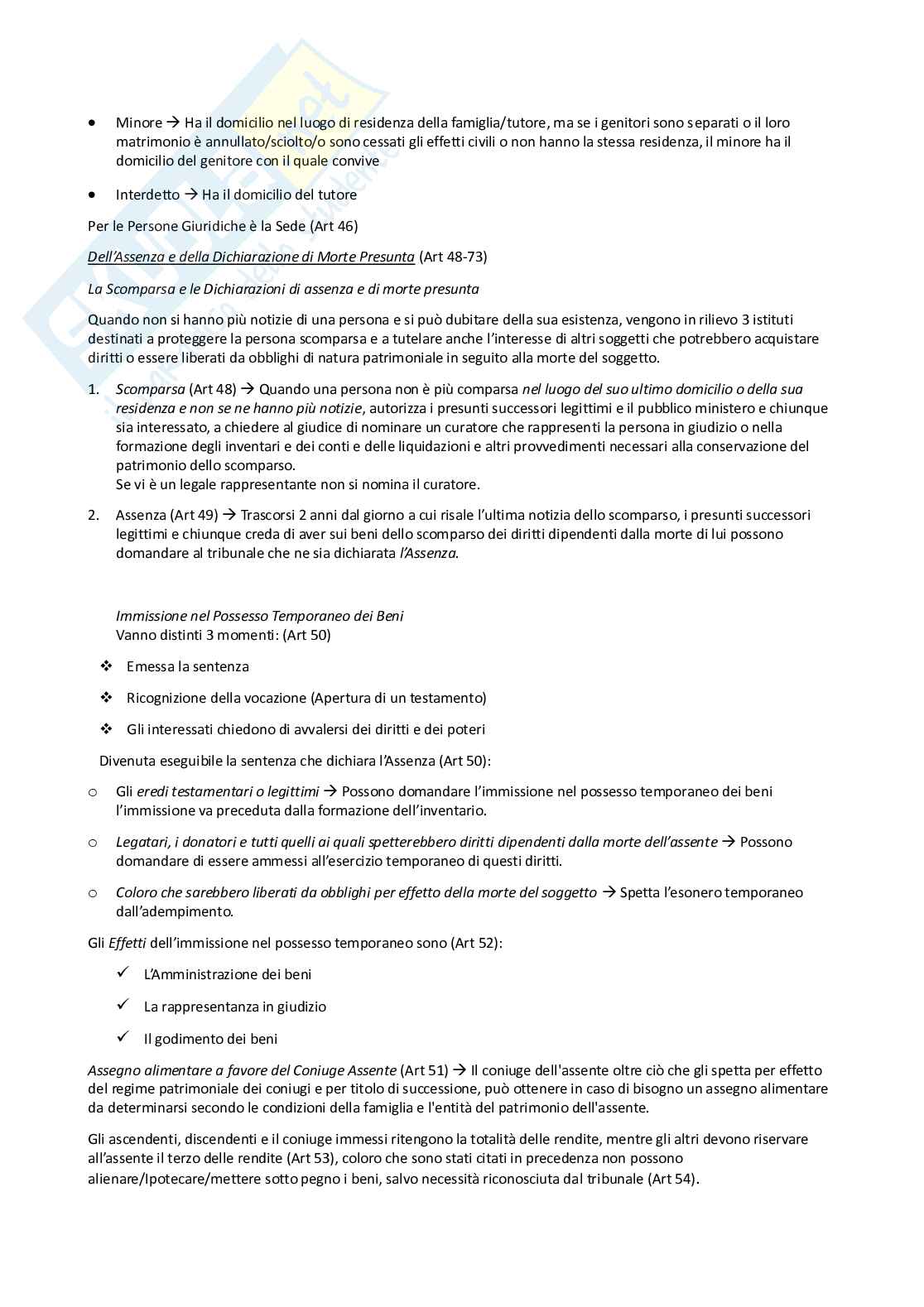 Riassunto esame Diritto privato, Prof. Maggiolo Marcello, libro consigliato Istituzioni di diritto privato , Trabucchi Pag. 6