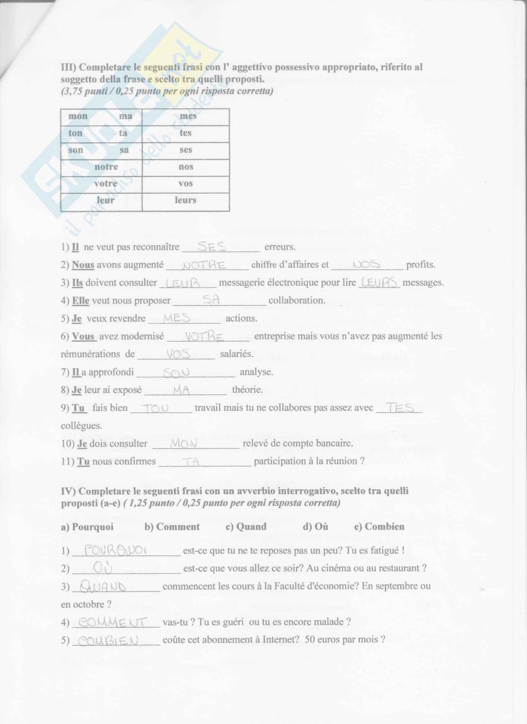 Risoluzione esame Lingua francese, introduzione Pag. 6