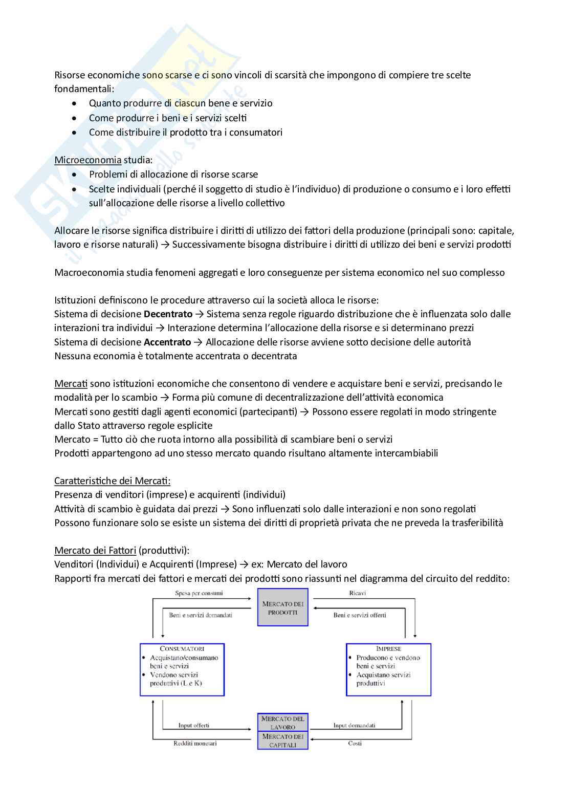 Microeconomia - prova di completamento Pag. 1