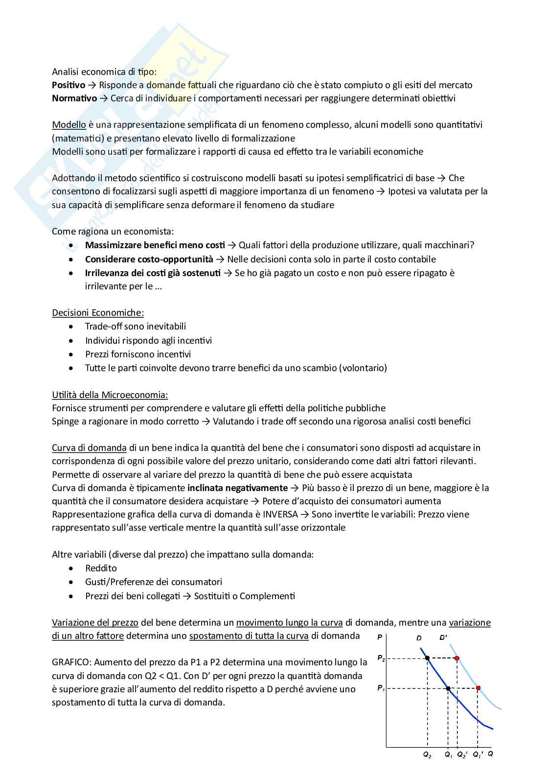 Microeconomia - prova di completamento Pag. 2