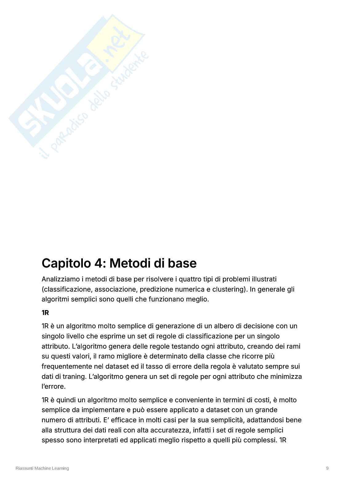 Metodi di base del Machine Learning Pag. 1