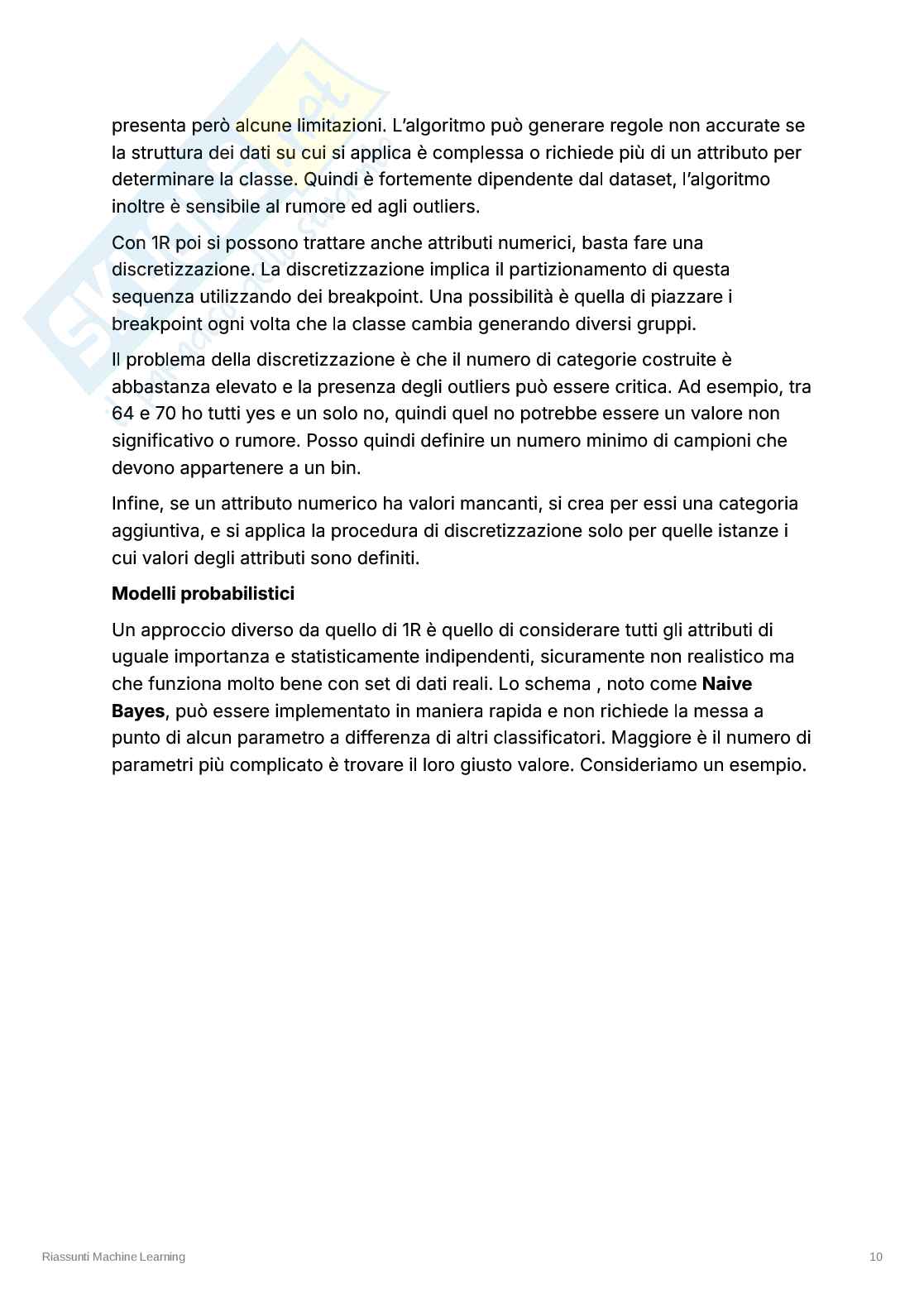 Metodi di base del Machine Learning Pag. 2