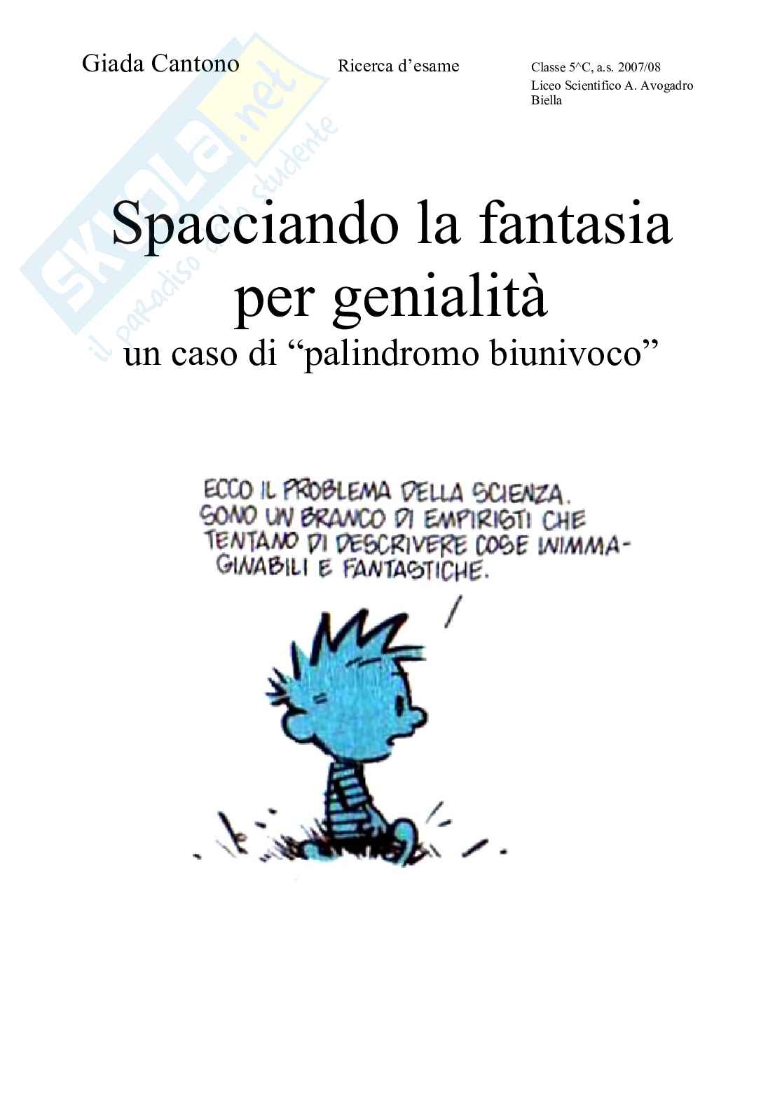 Spacciando la fantasia per genialità Pag. 1