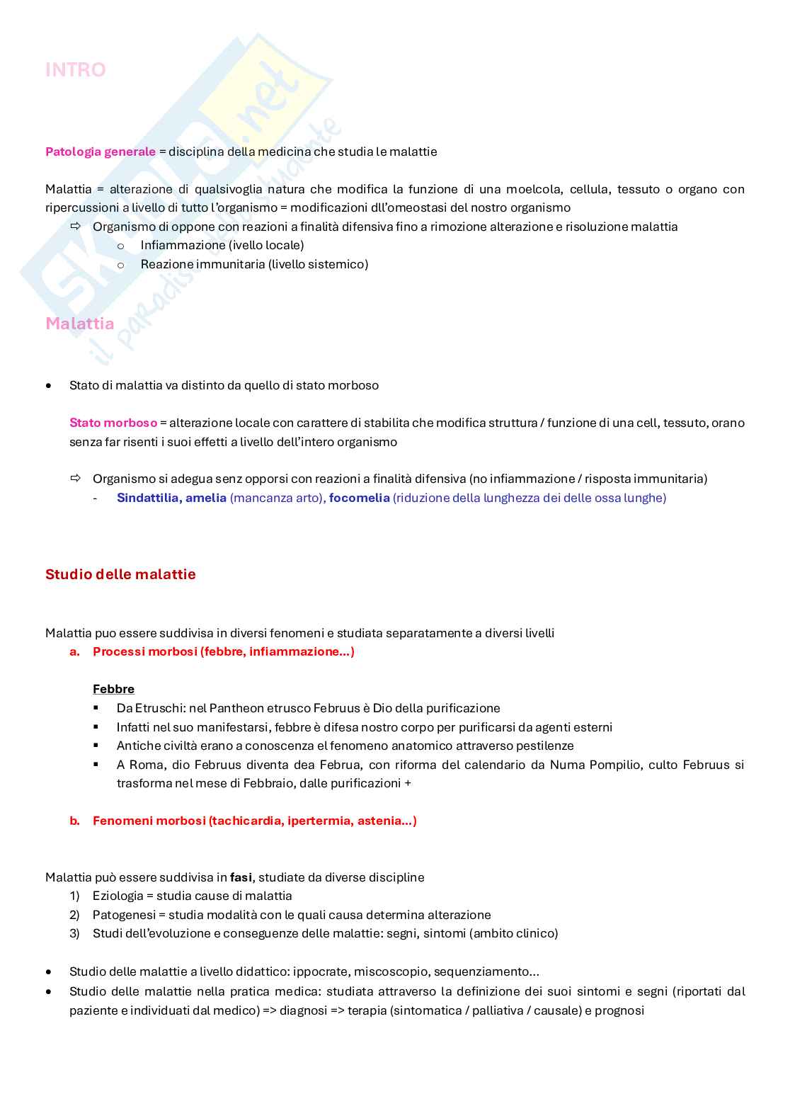 Appunti di Patologia generale Pag. 1