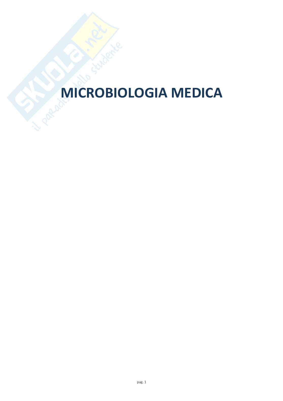 Microbiologia speciale e medica Pag. 1