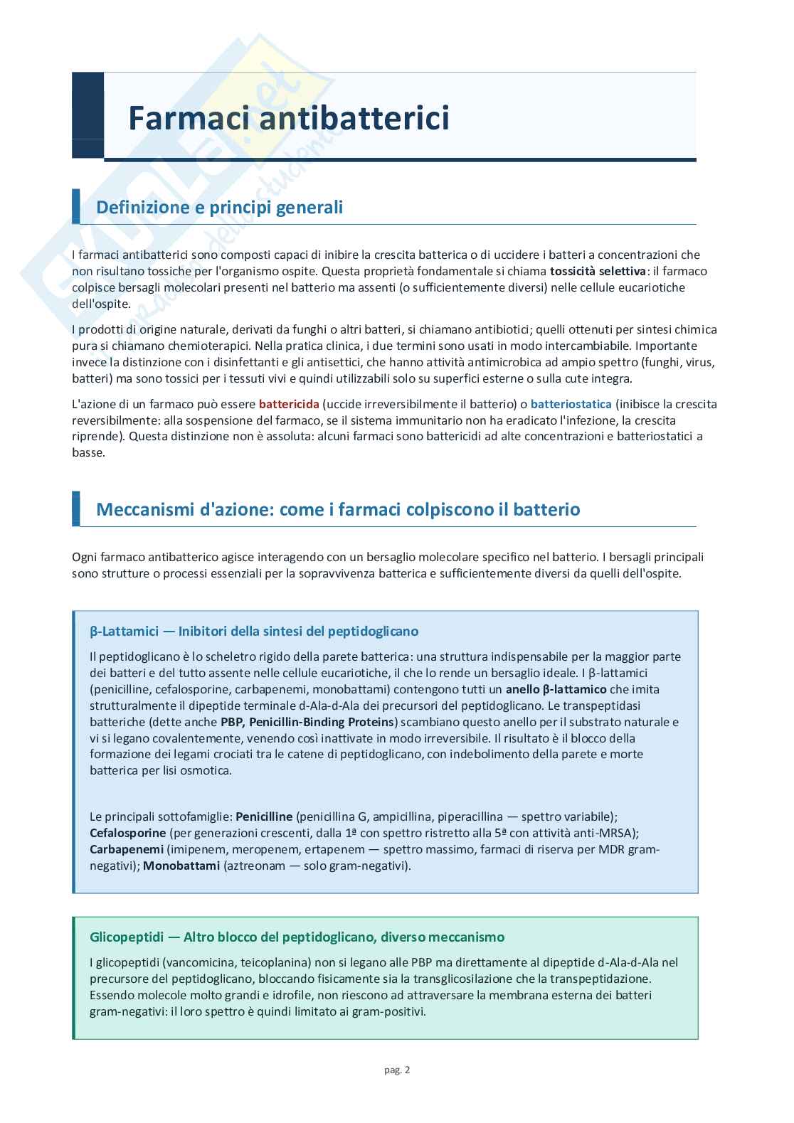 Microbiologia speciale e medica Pag. 2