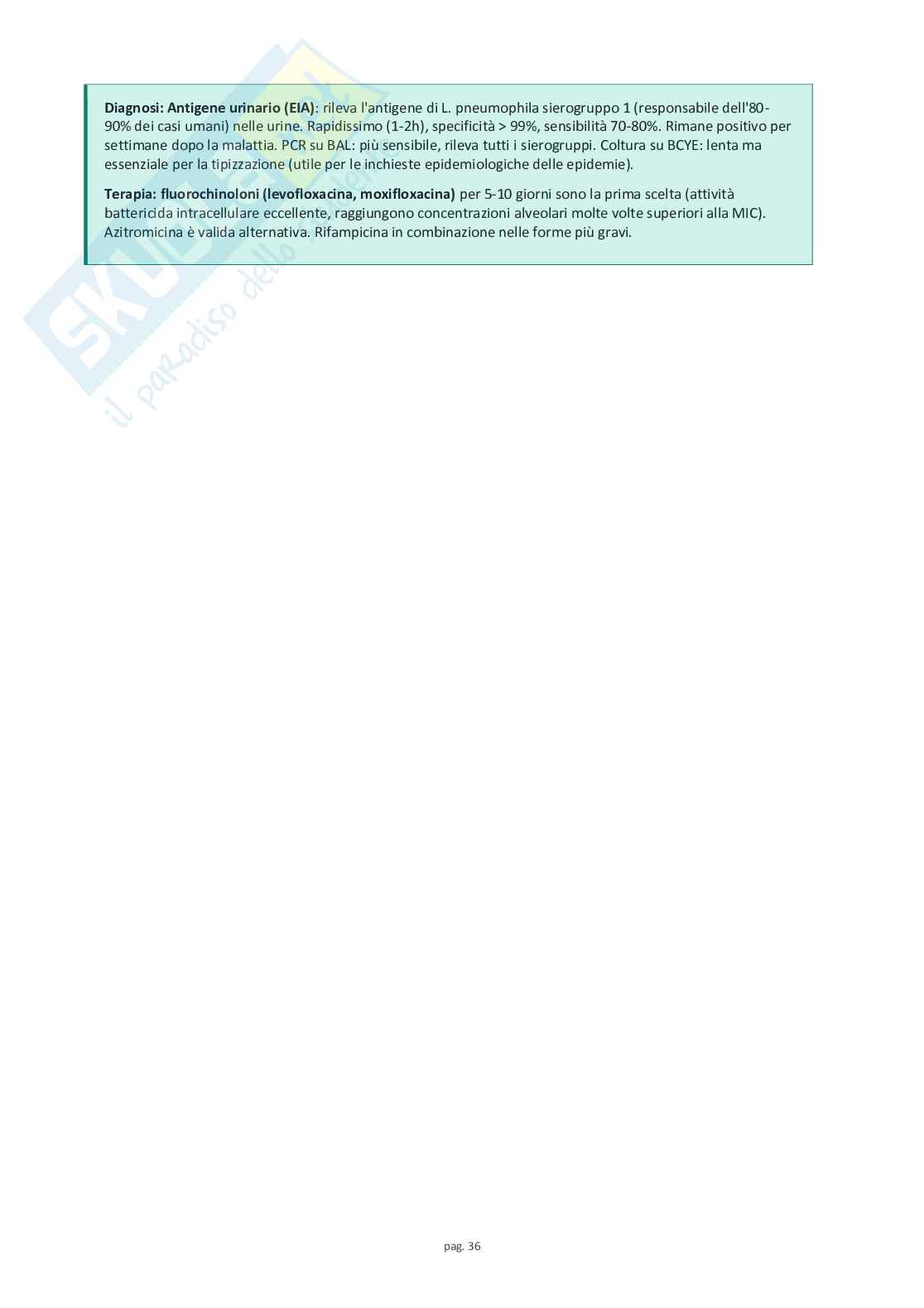 Microbiologia speciale e medica Pag. 36