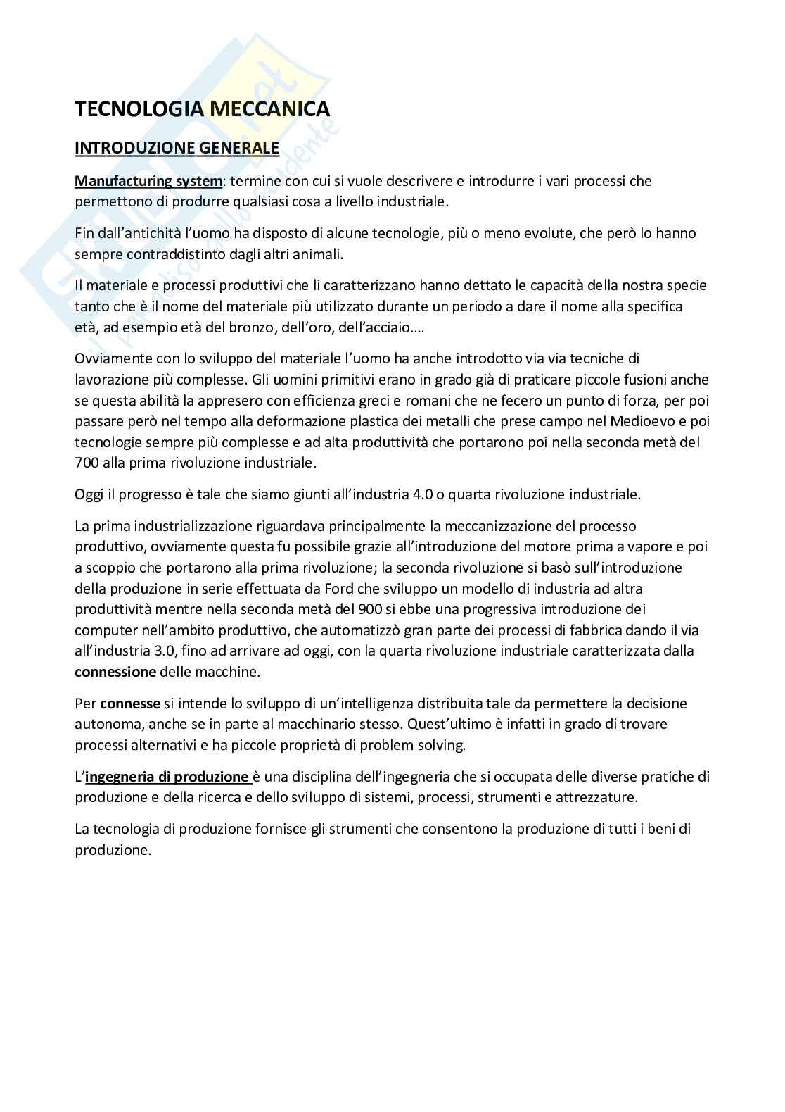 Primo Parziale Tecnologia meccanica Pag. 1