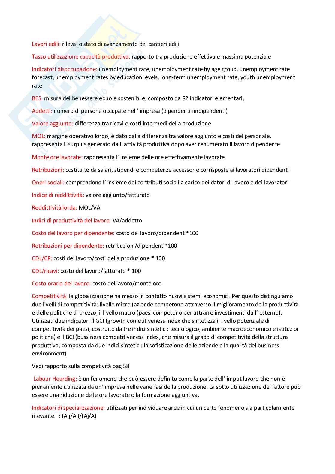 Schemi del modulo di Statistica economica II Pag. 2