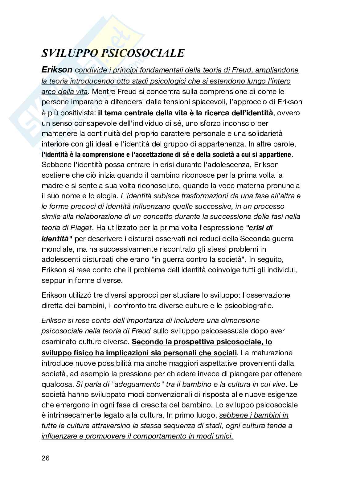 Psicologia del ciclo di vita Pag. 26