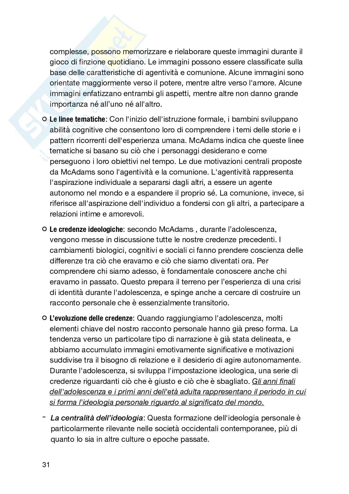 Psicologia del ciclo di vita Pag. 31