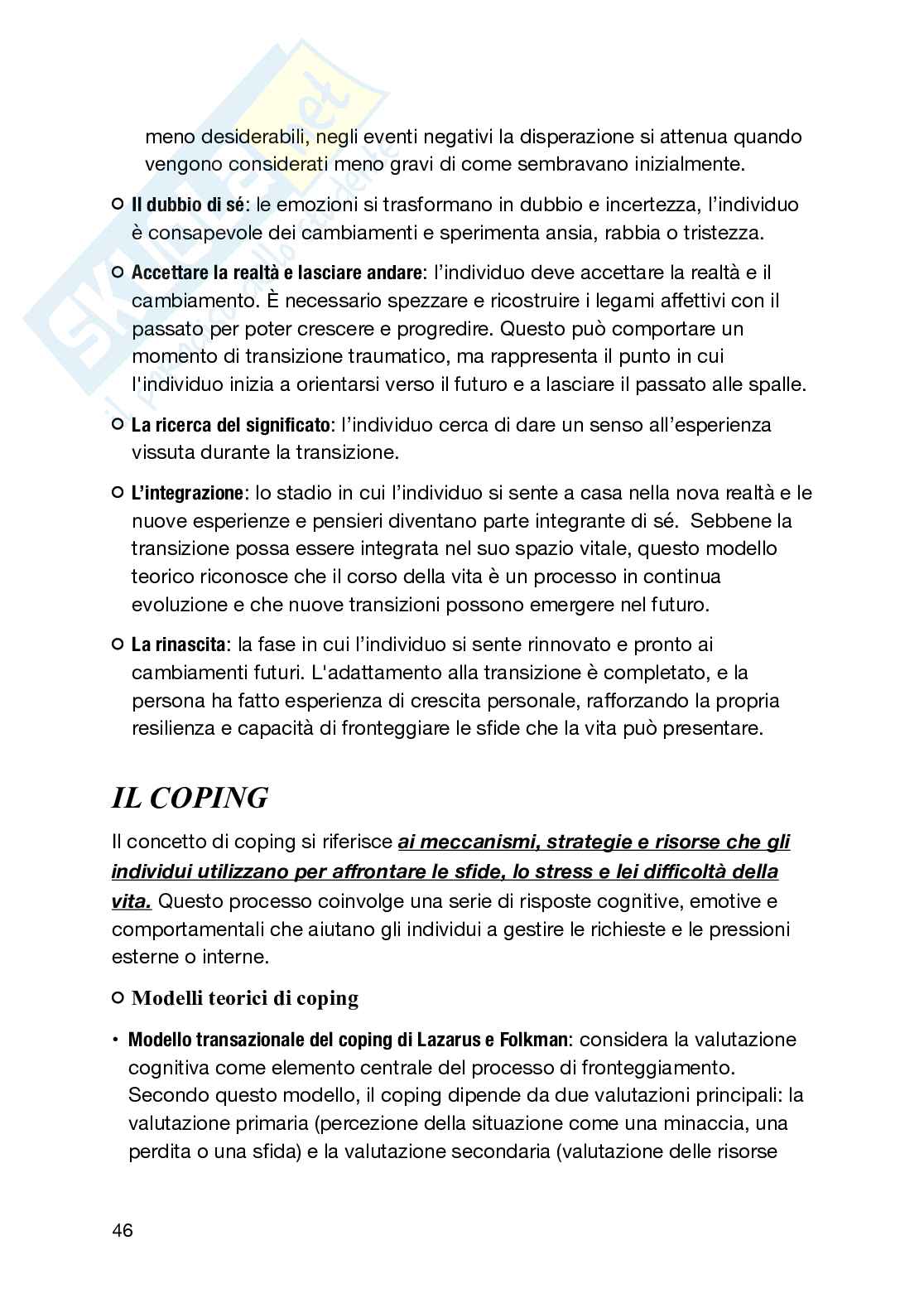 Psicologia del ciclo di vita Pag. 46