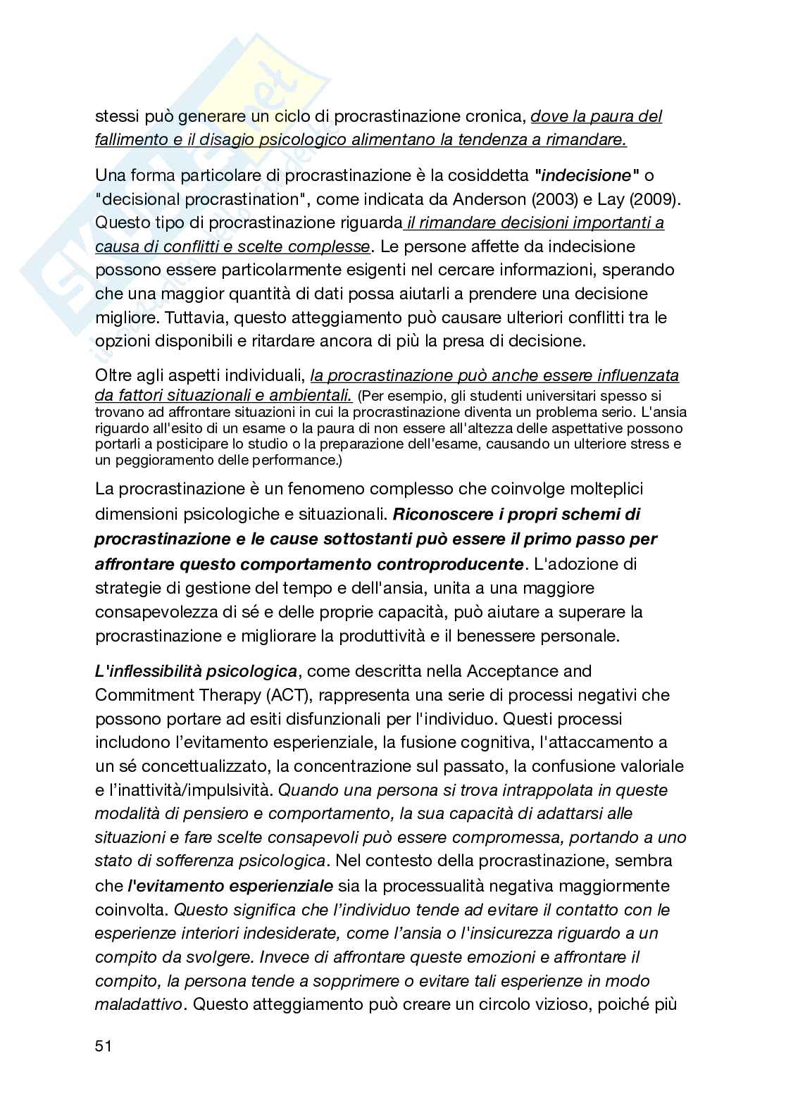 Psicologia del ciclo di vita Pag. 51