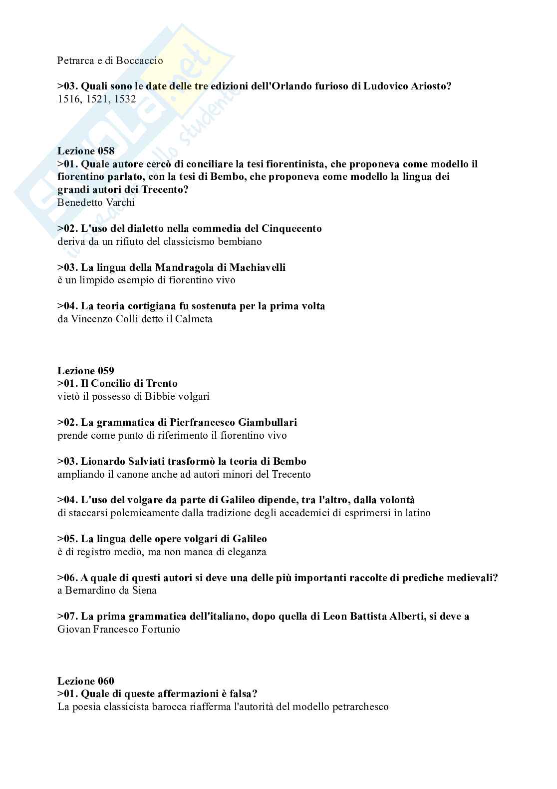 Paniere Linguistica italiana corretto - crocette Pag. 26