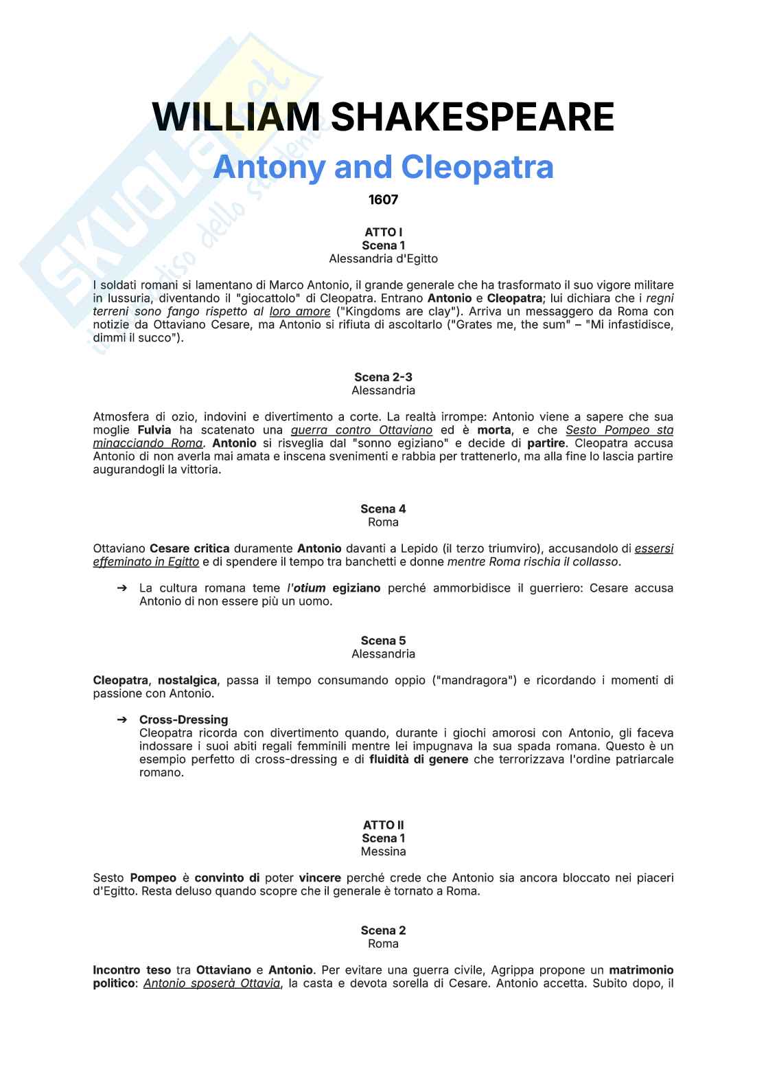 Analisi critica dei testi primari e saggi di Letteratura inglese Pag. 1
