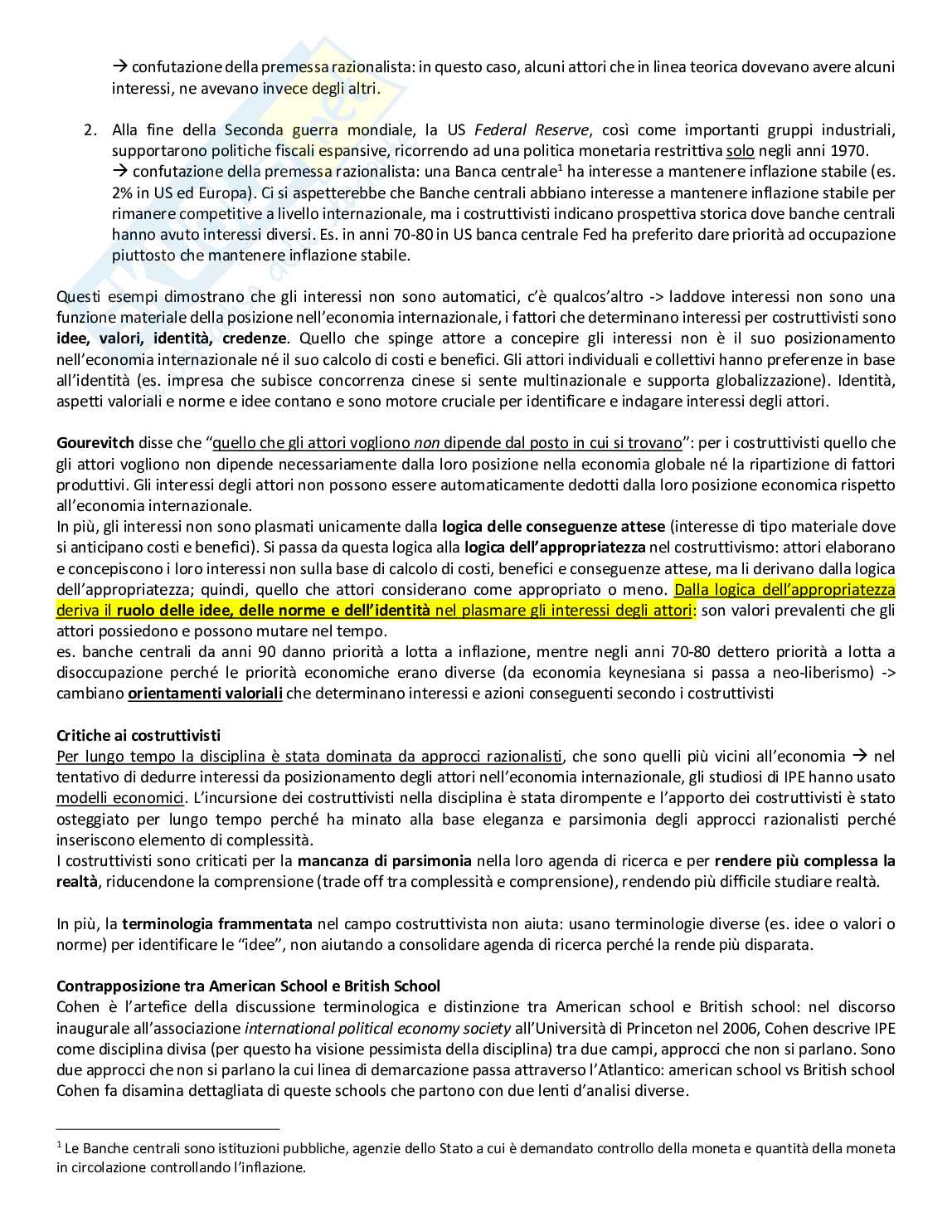 Appunti di Politica dell'economia internazionale Pag. 11