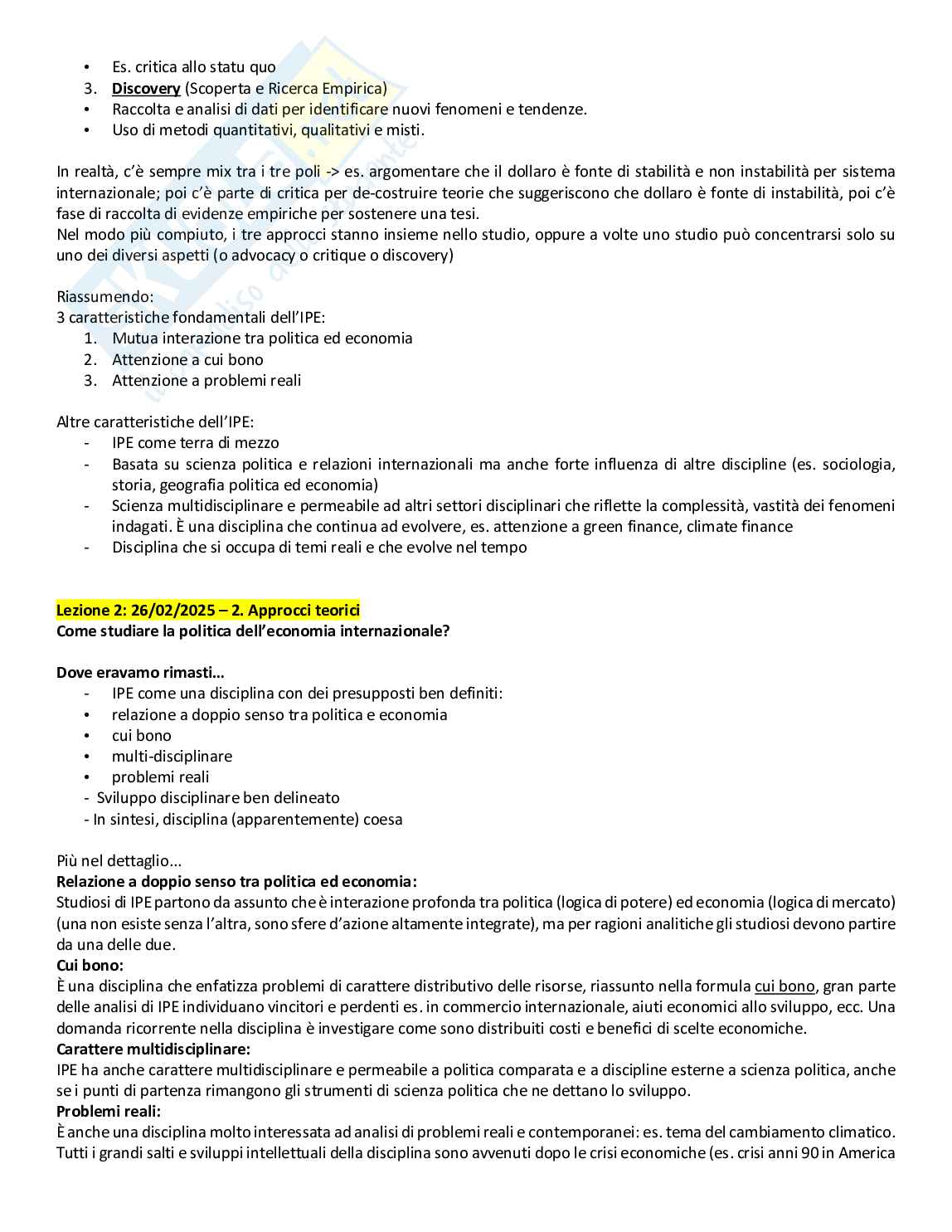 Appunti di Politica dell'economia internazionale Pag. 6