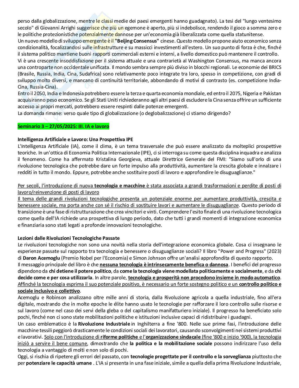Appunti di Politica dell'economia internazionale Pag. 66