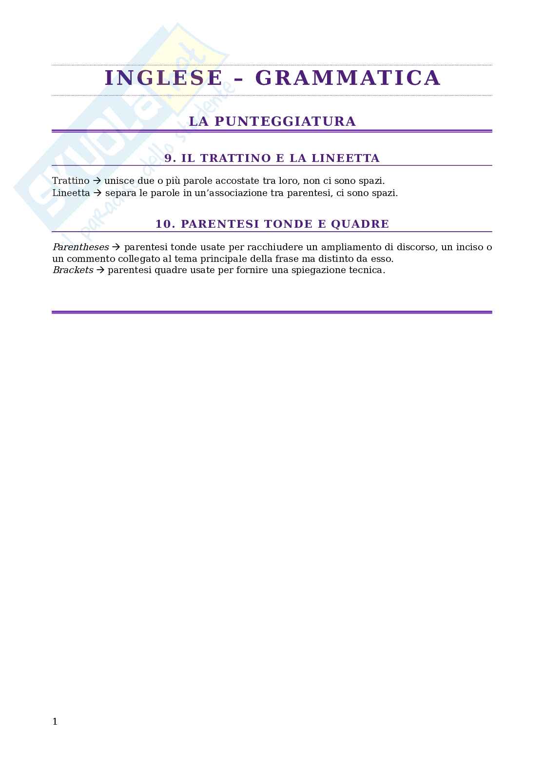 Grammatica inglese (teoria) Pag. 1