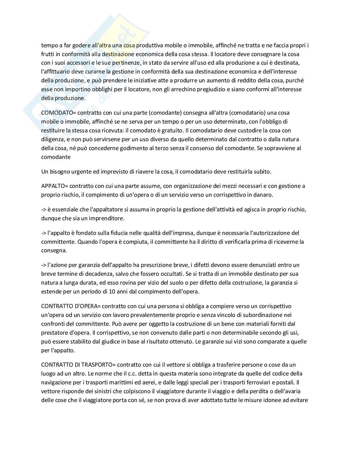 Riassunto esame Istituzioni di diritto privato, Prof. Romeo Chrisitian, libro consigliato Istituzioni di diritto privato, Trimarchi Pag. 51