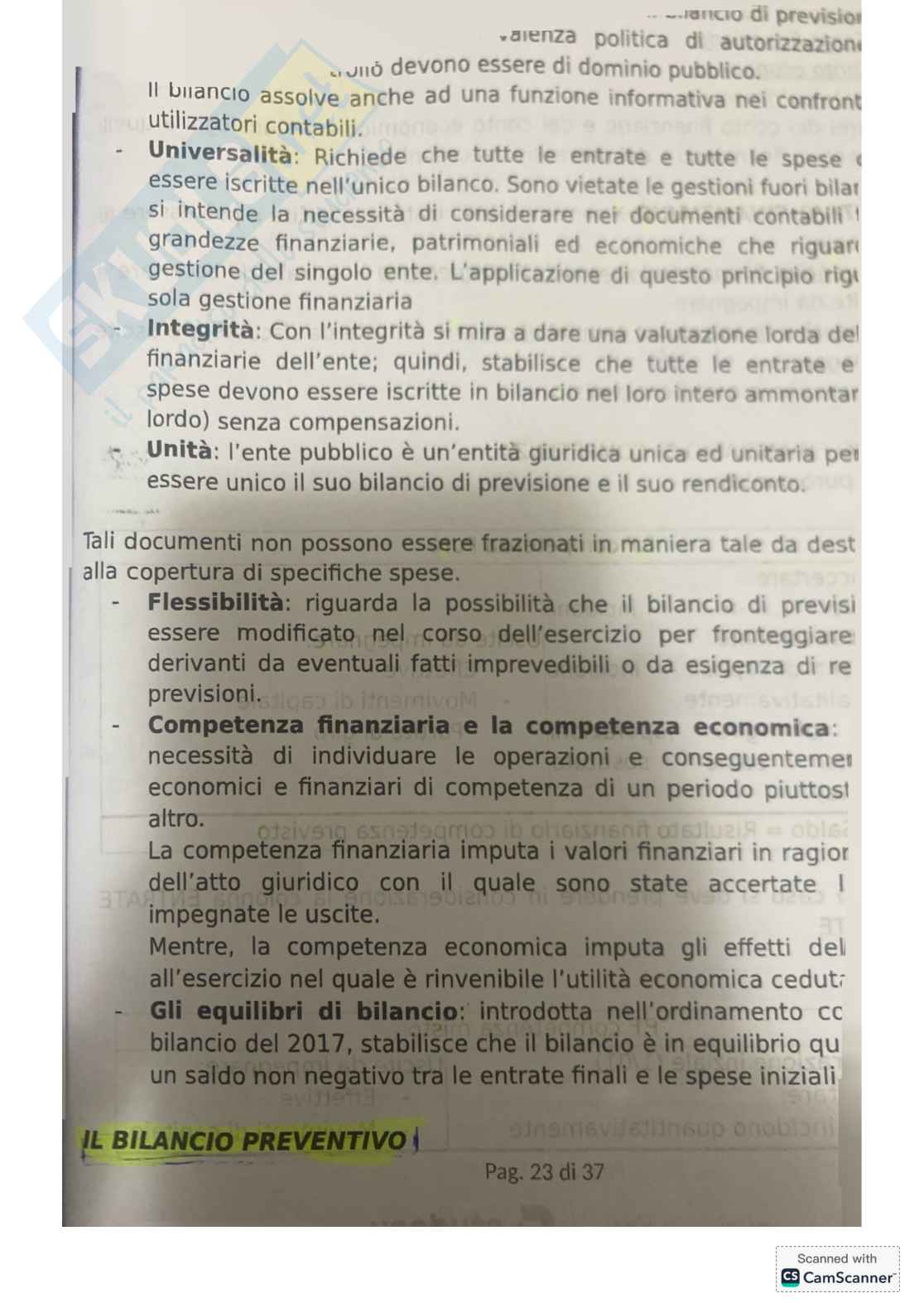 Bilancio preventivo Pag. 1